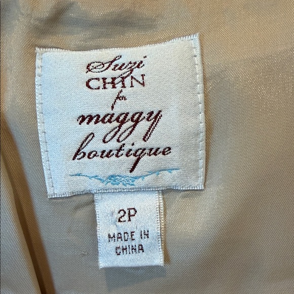 Suzi Chin Tan Ruffle Mini Dress - Picture 2 of 3